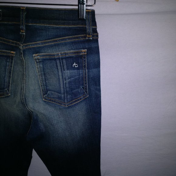 2for99* Rag & Bone Justine Highrise Skinny Jeans in Mateos Dark Blue Wash 26w - Picture 6 of 11
